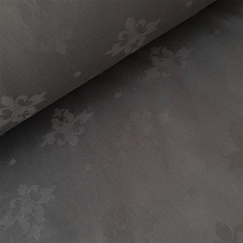 Fransk lilje - jacquard av høy kvalitet i jacquard i full vri (ekstra 300 cm bred) platina grå
