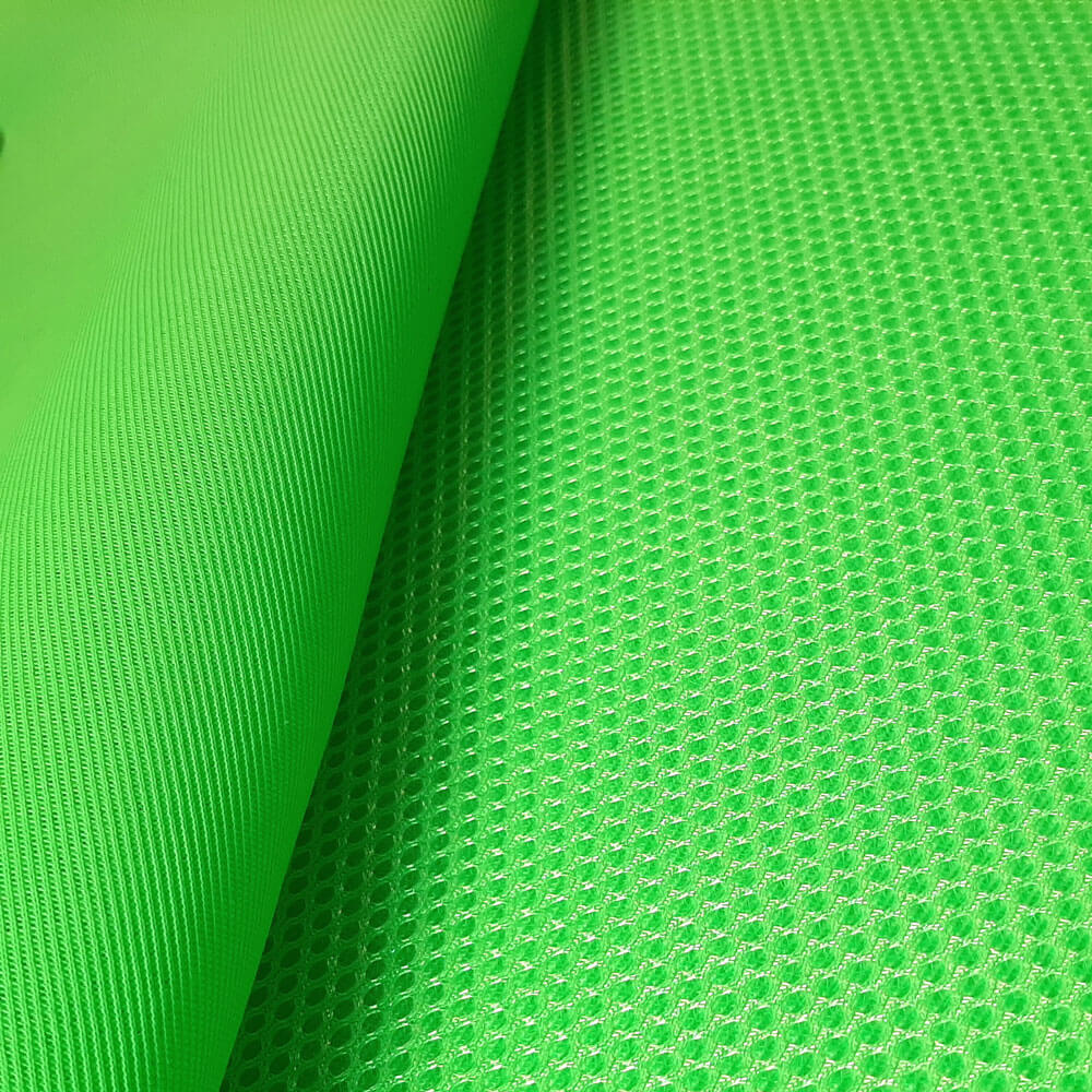 Air Mesh - Oeko-Tex® 3D mesh-stoff - Fluorescerende grønn (EN 20471)
