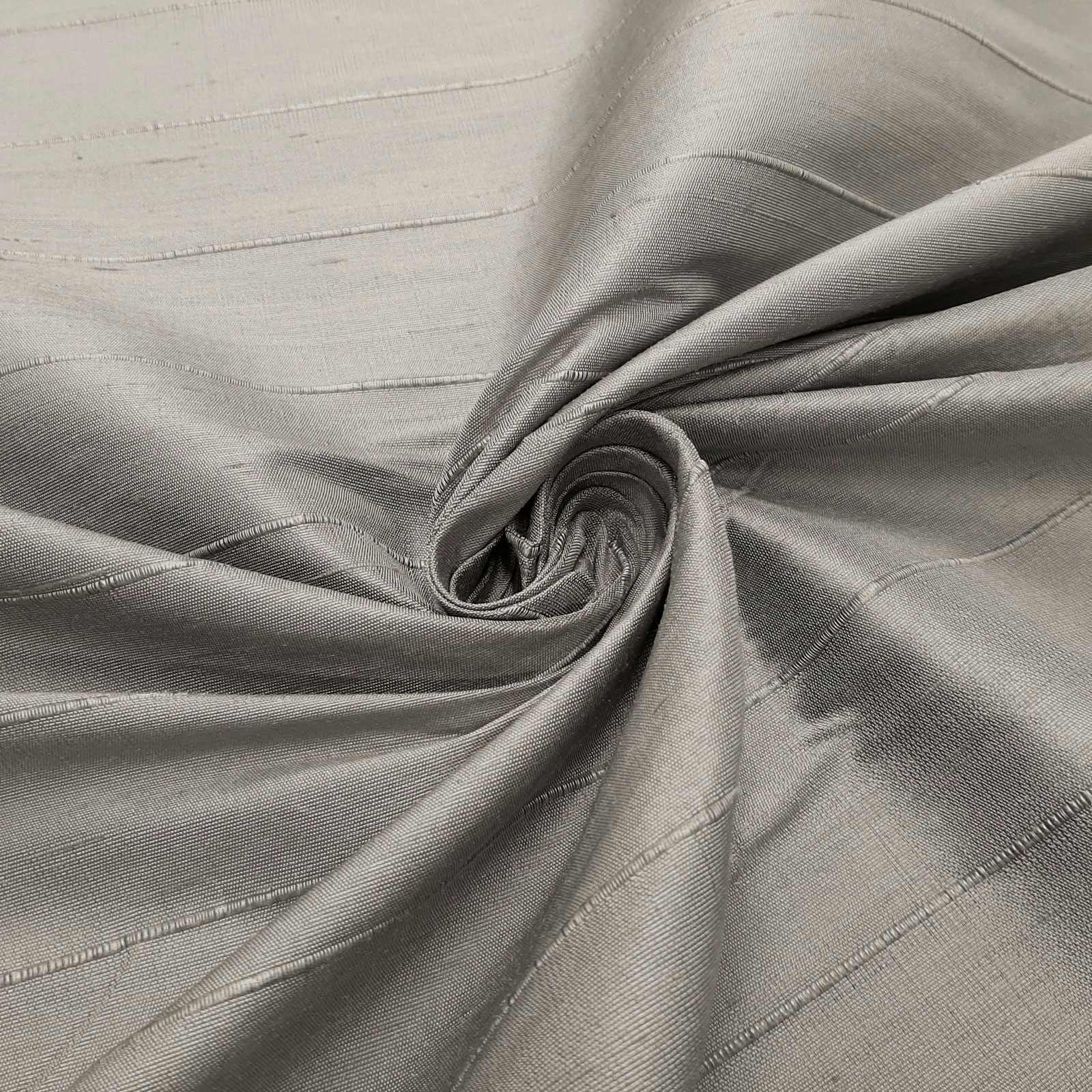 Sahco® B057 - møbeltrekk og dekorativt stoff - 100 % silke – Grå