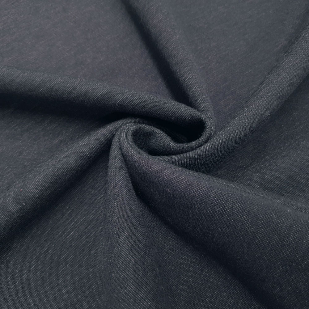 Florean - Merino Double Face Jersey - Oversized 167cm - Gråmelert / Mørkeblå