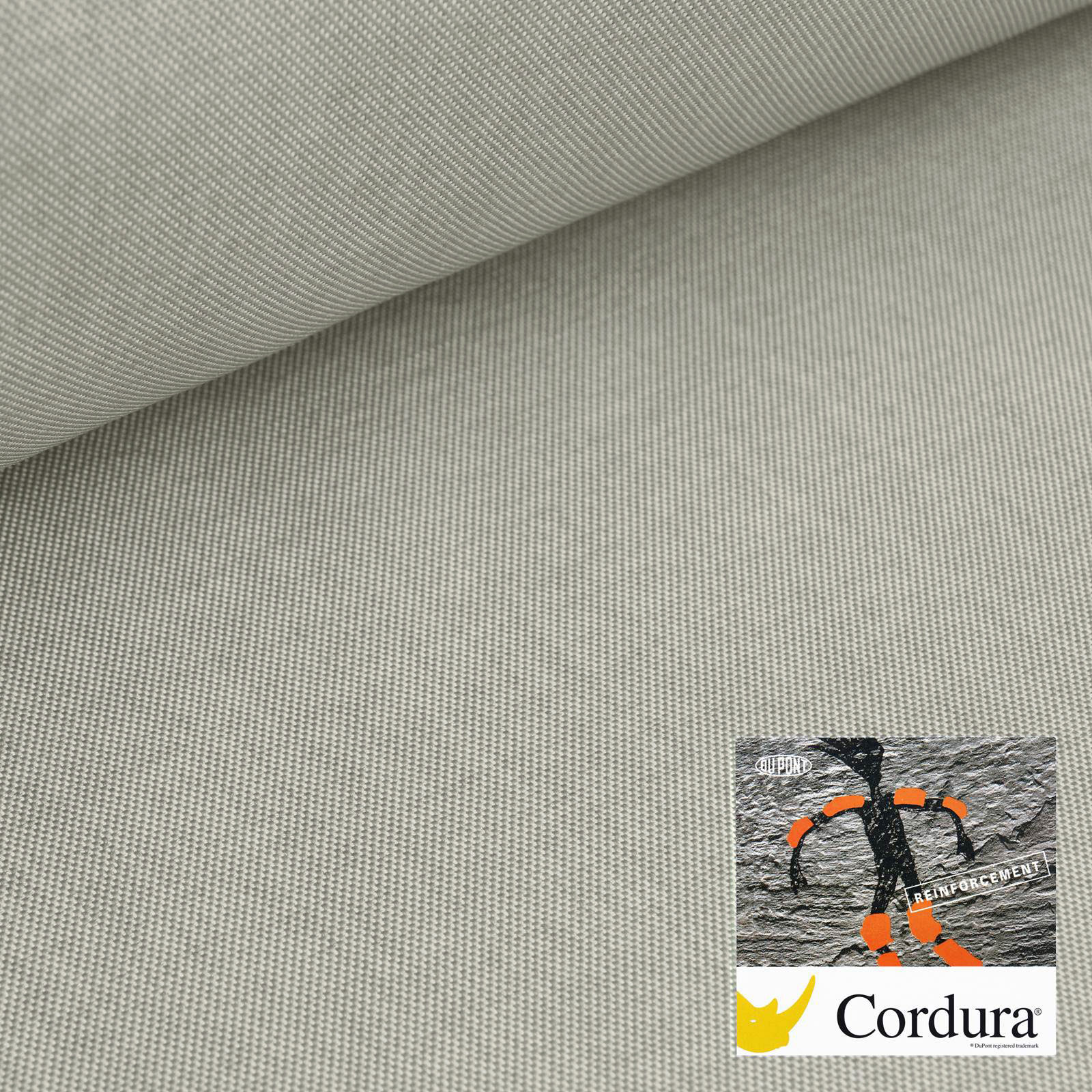 Cordura® Titan - 560 dtex stoff med BIONIC FINISH® ECO-impregnering – Sølvgrå
