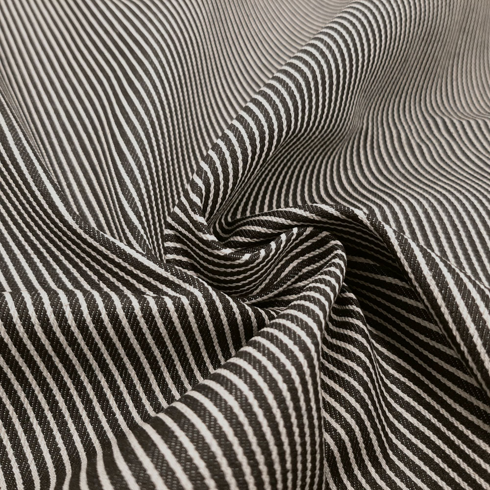 Taneli - Denim med fine striper