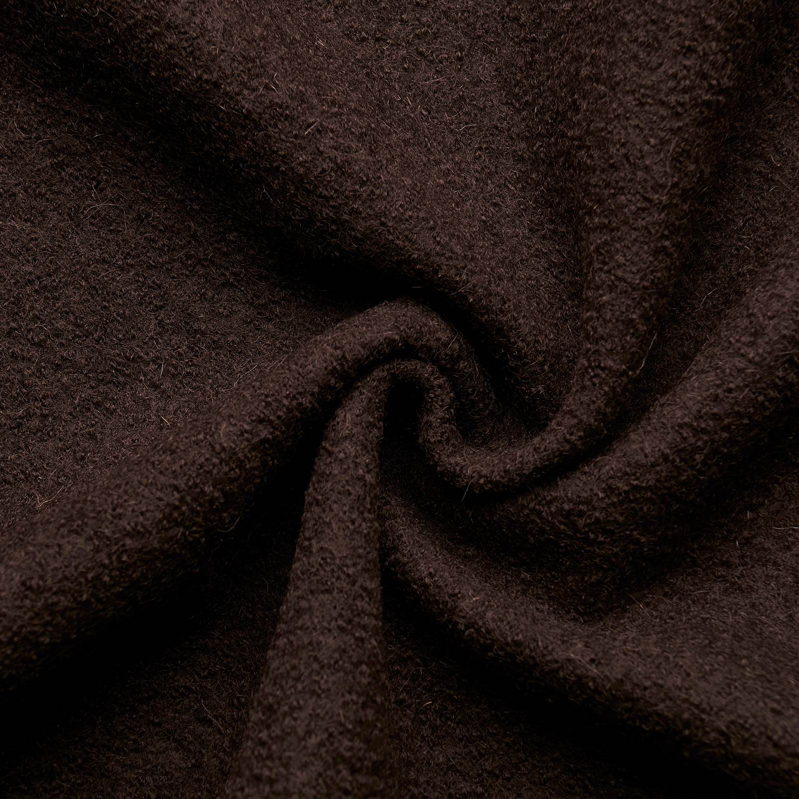 FAVORIT Walkloden (kokt ull) – Sjokoladebrun